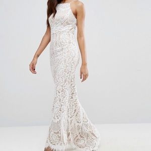 NWT Jarlo white lace gown size 8 fits like a 6/8